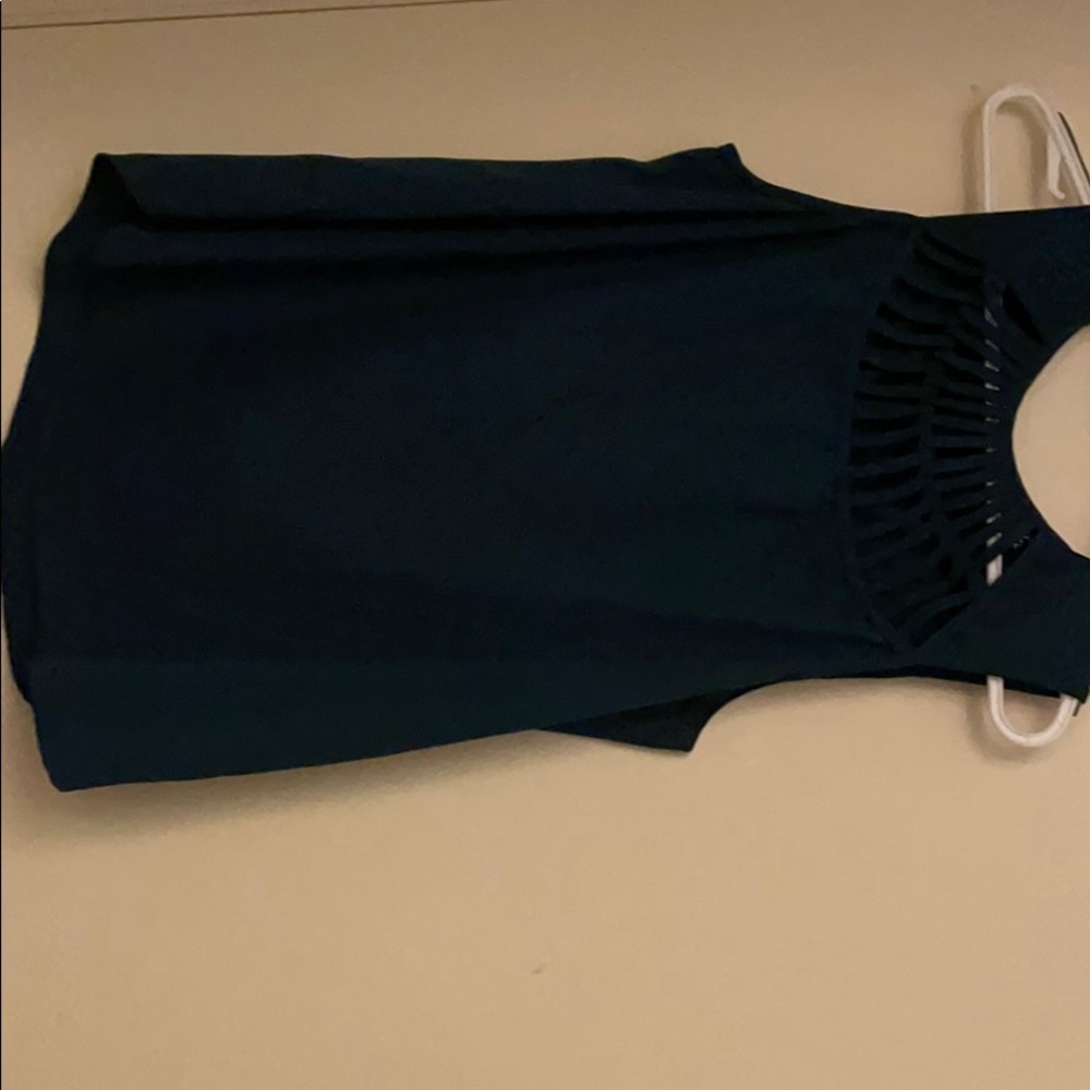 COPY - Hunter green, sleeveless dress blouse